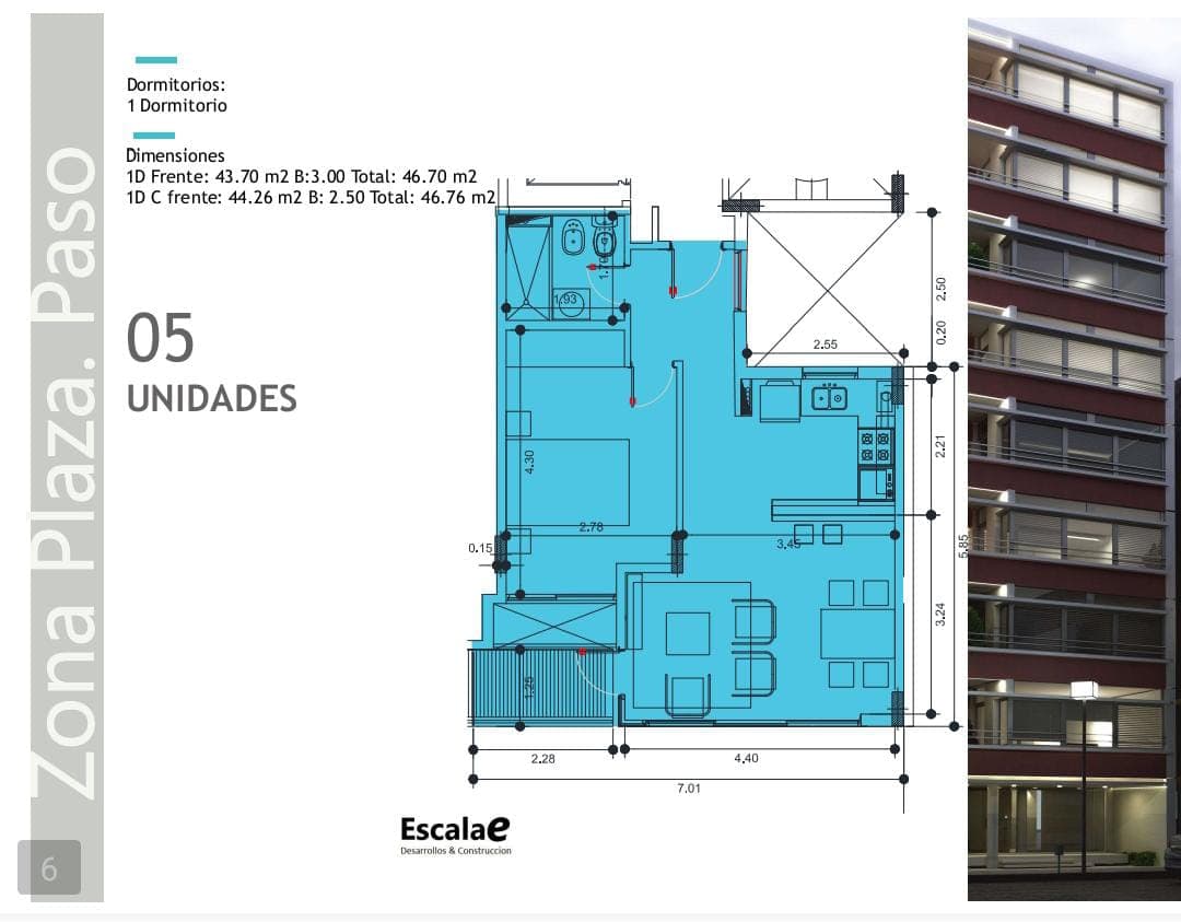 Departamento 43 entre 13 y 14 U$S 69500 4